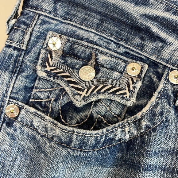 True Religion Y2K Mens Classic Boot Cut Button Flap Jeans Blue Medium Wash 31 - Picture 4 of 12